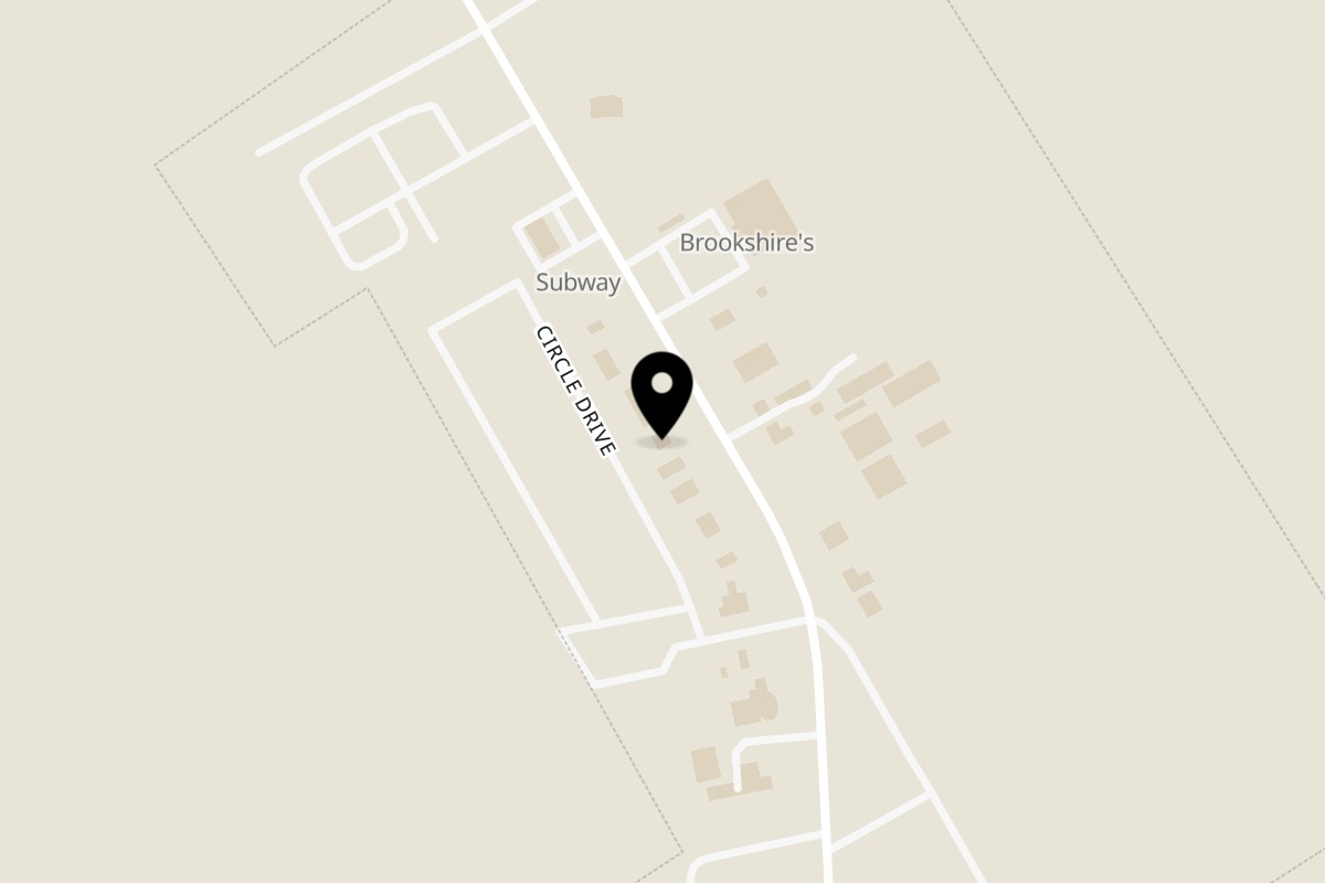 Map showing the location of Montes Burritos Whitney on 1227 N Brazos St in Whitney